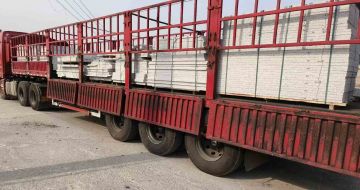 金华 白麻荔枝面外墙干挂，工厂装车日常