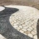金华 黄金麻冰裂纹地铺石工地铺装案例