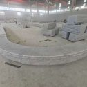 金华 芝麻白异形坐凳，自然面光面弧形加工
