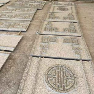 金华 白麻花岗岩外墙立面雕刻板