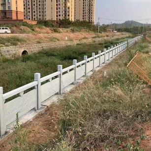 金华 白麻河道栏杆效果展示图
