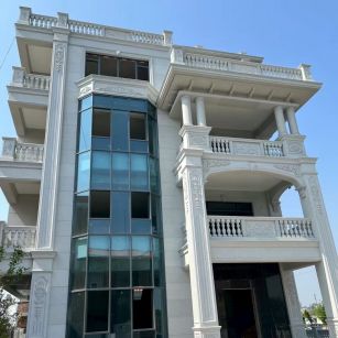 金华 白麻花岗岩别墅外墙干挂效果展示