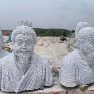 金华 白麻花岗岩石材人物立体雕刻