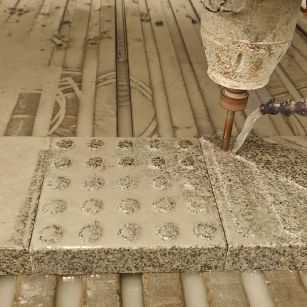 金华 芝麻白花岗岩石材盲人石、盲道石、盲点石