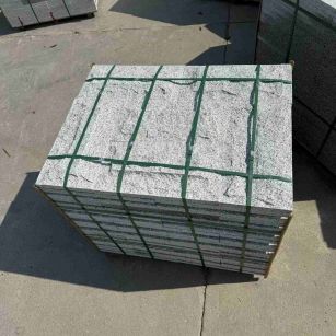 金华 白麻花岗岩石材自然面蘑菇石成品