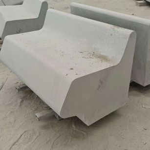 金华 芝麻白花岗岩异形坐凳，石凳