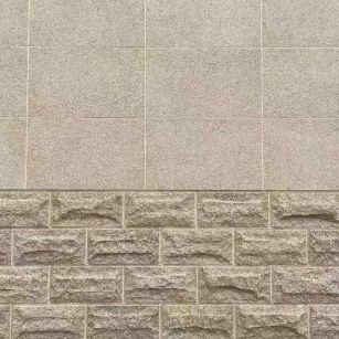 金华 黄金麻自然面蘑菇石配荔枝面干挂