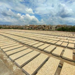 金华 黄金麻荔枝面花岗岩石材地铺石防护中