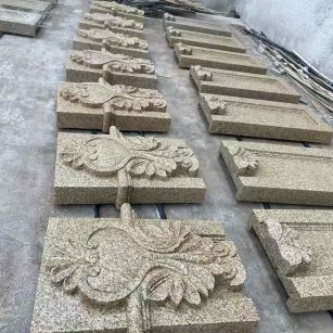 金华 黄金麻花岗岩别墅外墙雕刻板