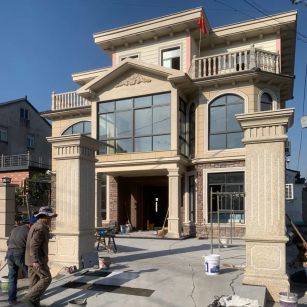 金华 黄金麻花岗岩荔枝面别墅外墙干挂私家专属