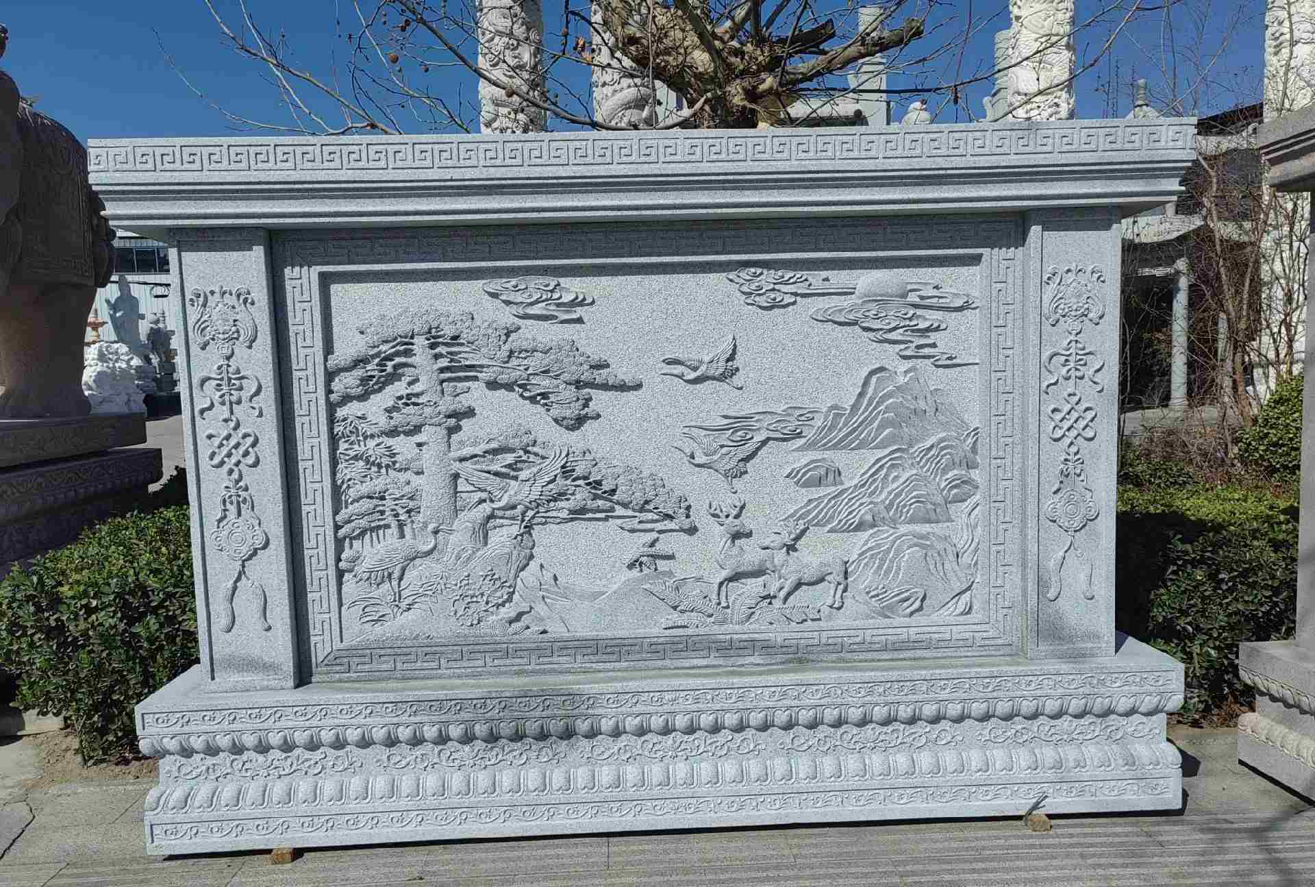 金华 芝麻白大型照壁，屏风，影壁