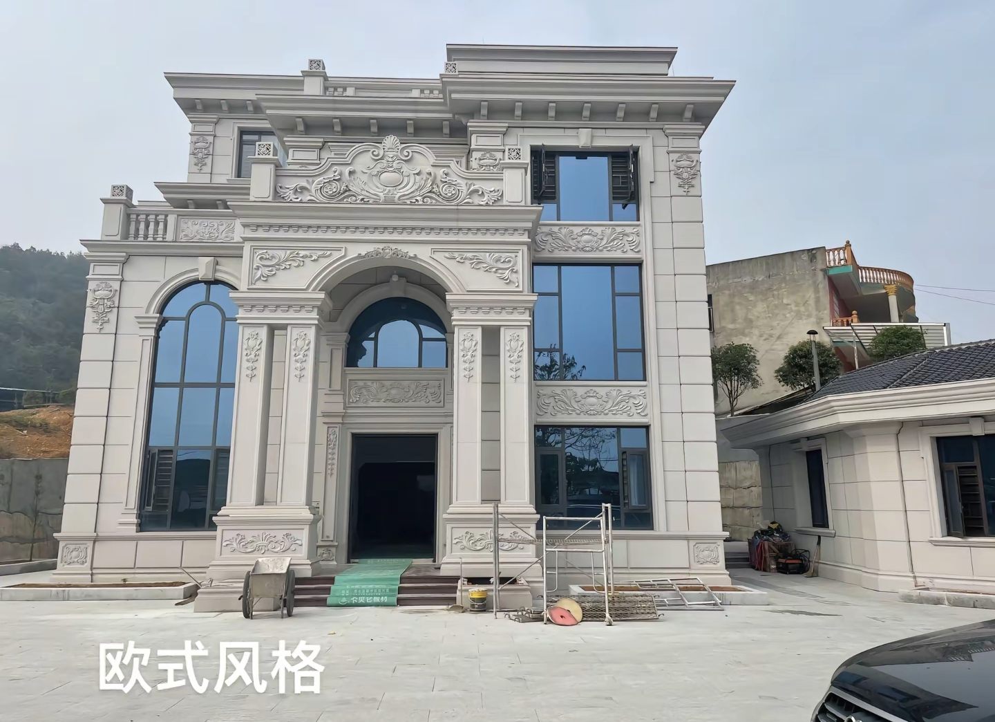 金华 白麻花岗岩别墅外墙干挂