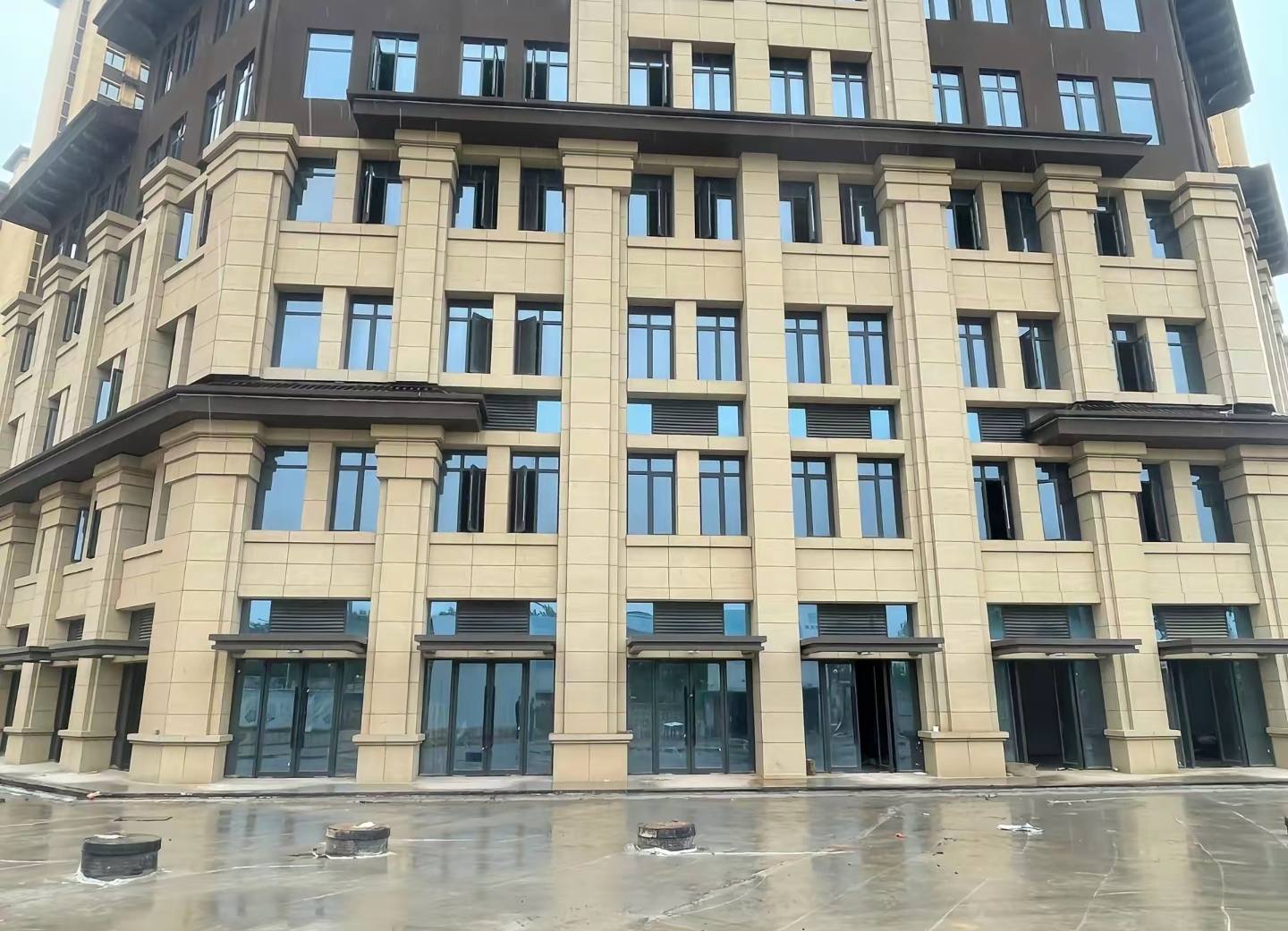 金华 黄金麻花岗岩荔枝面小区外墙干挂