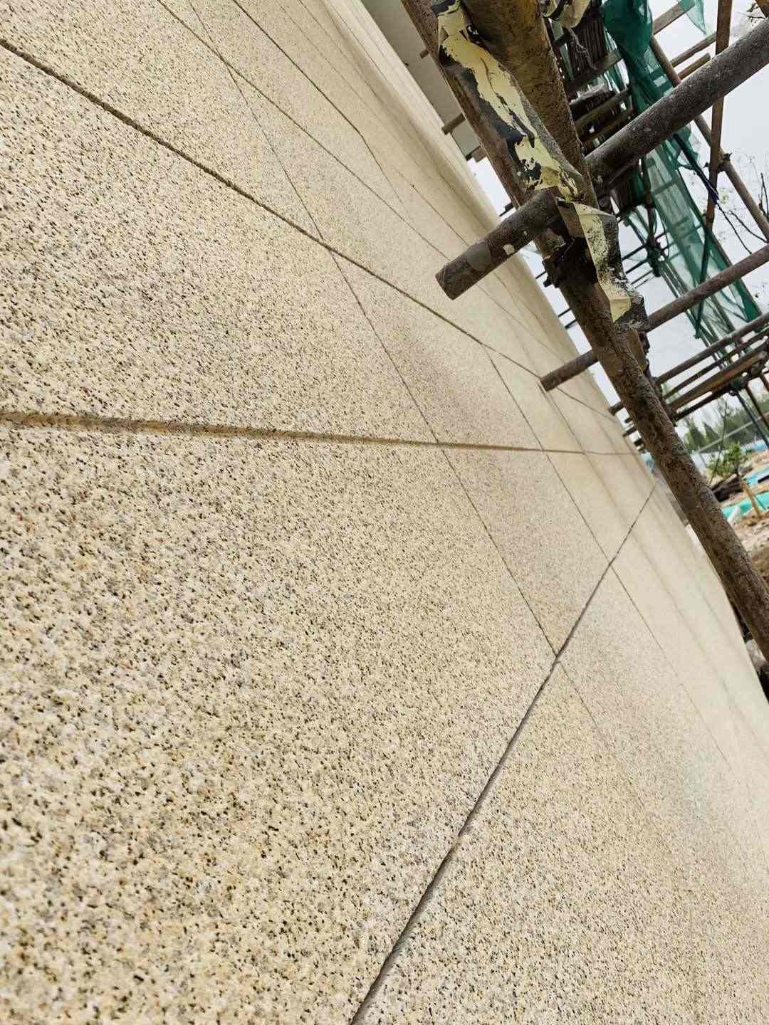 金华 黄金麻花岗岩荔枝面外墙干挂石材效果示例