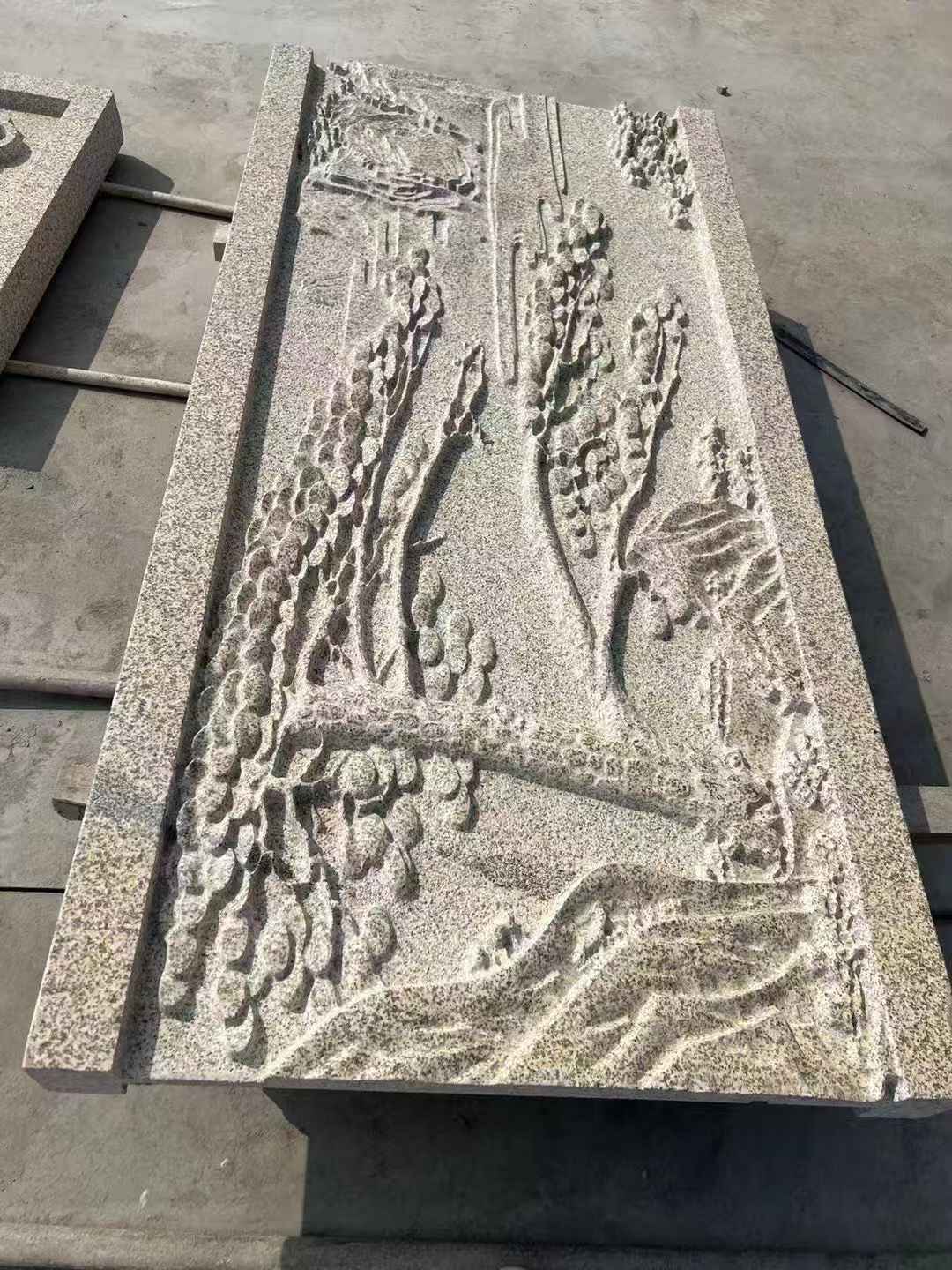 金华 黄金麻雕刻板浮雕迎客松