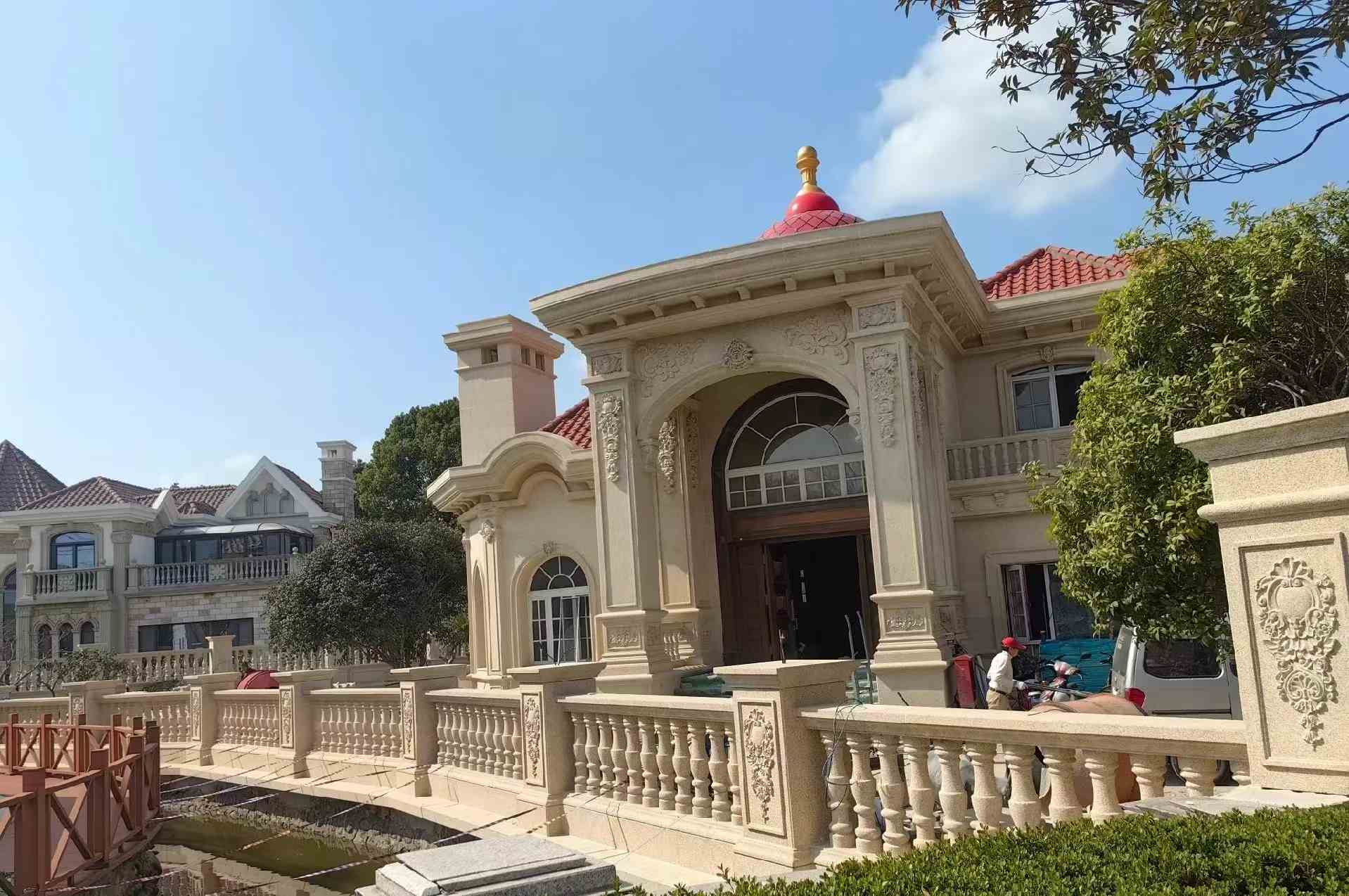 金华 黄金麻花岗岩欧式别墅