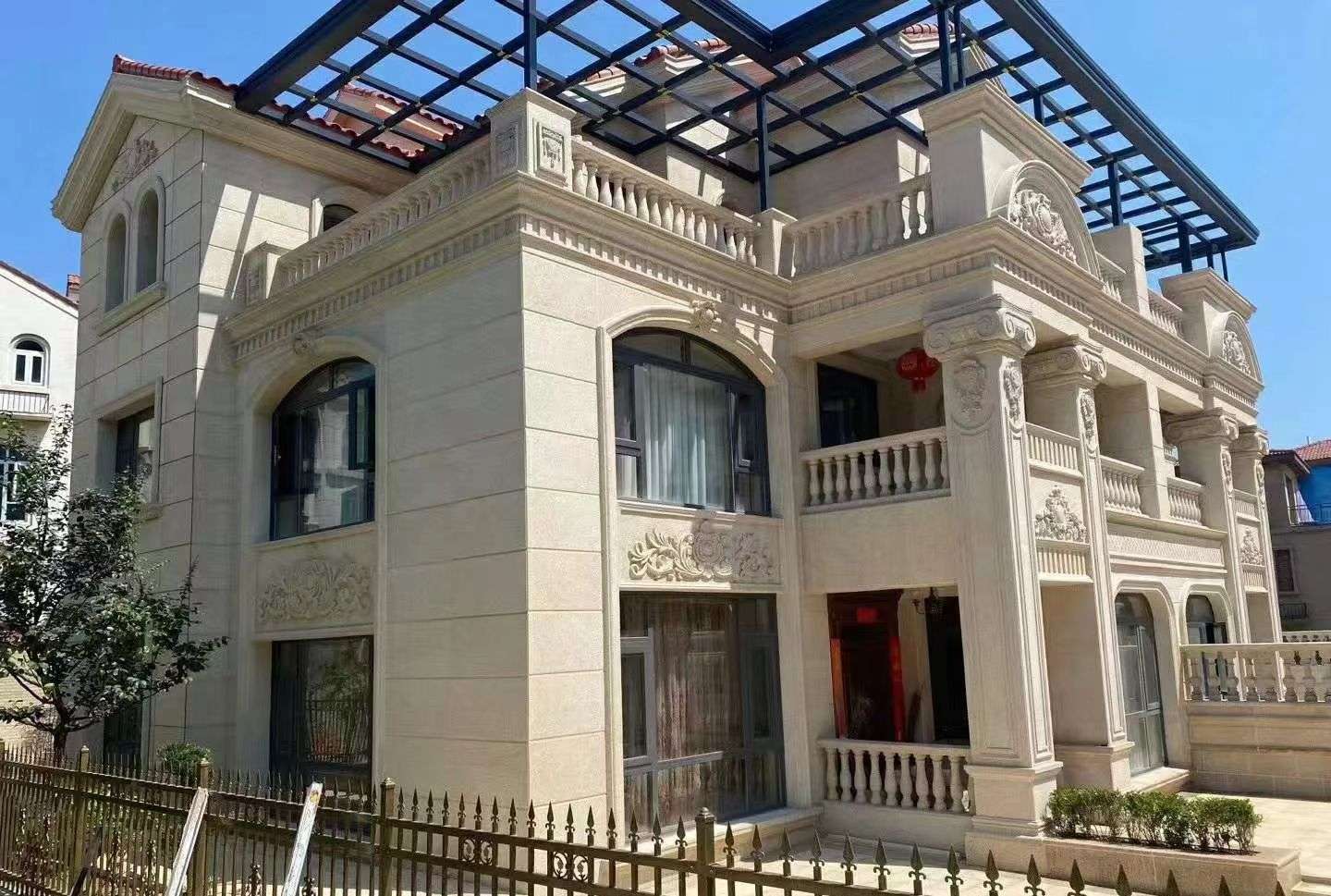 金华 黄金麻花岗岩荔枝面别墅外墙干挂