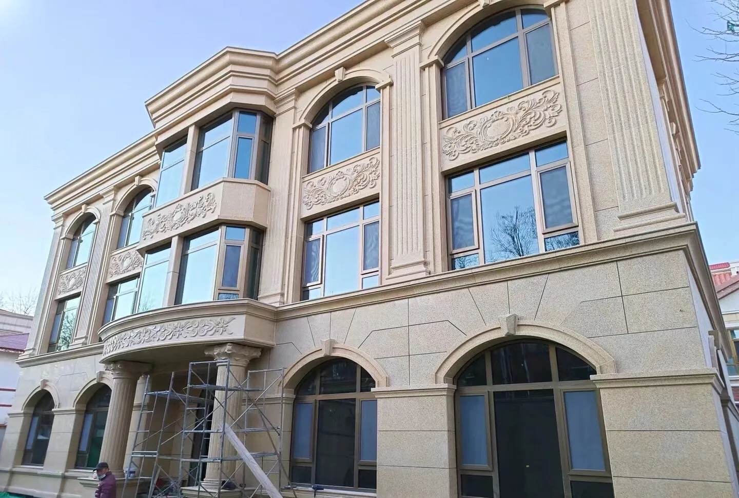 金华 黄金麻花岗岩别墅外墙干挂