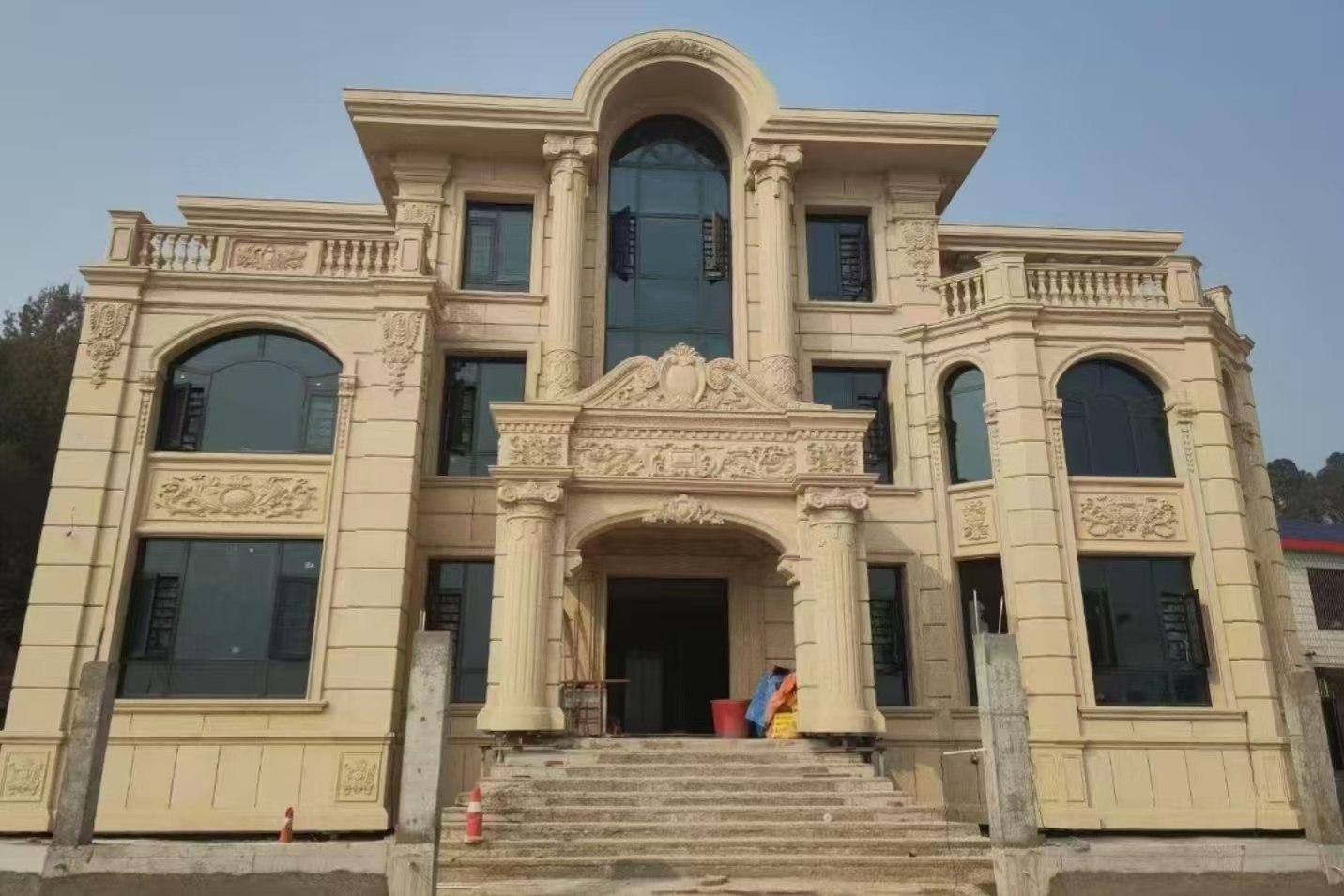 金华 黄金麻花岗岩别墅外墙干挂