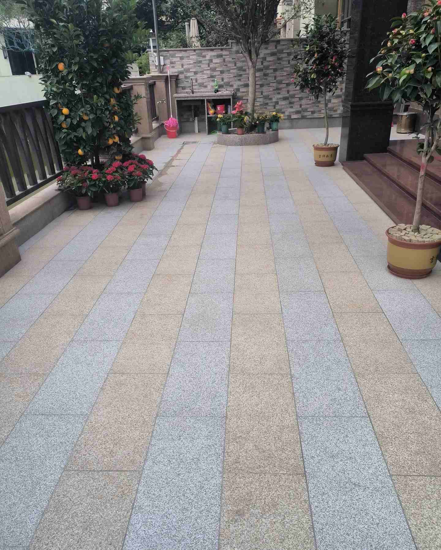 金华 黄金麻白麻荔枝面庭院铺装展示